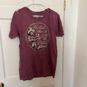 Distressed graphic tee